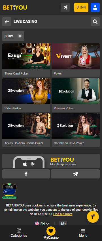 Betandyou - Games Categories - Poker