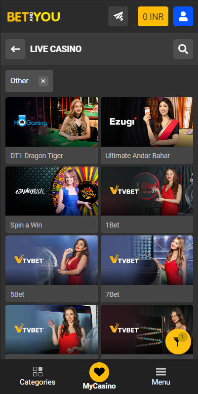 Betandyou Live Casino - Other Games